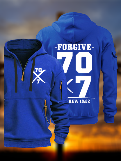 Forgive 70 times 7 Jesus God Christian Zipper Hoodies