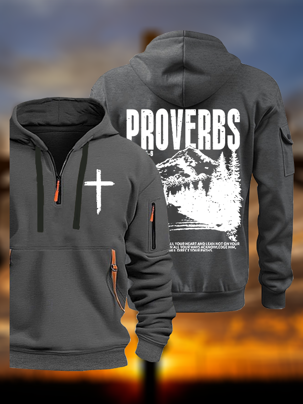 Proverbs 3:5-6 Jesus God Christian Zipper Hoodies