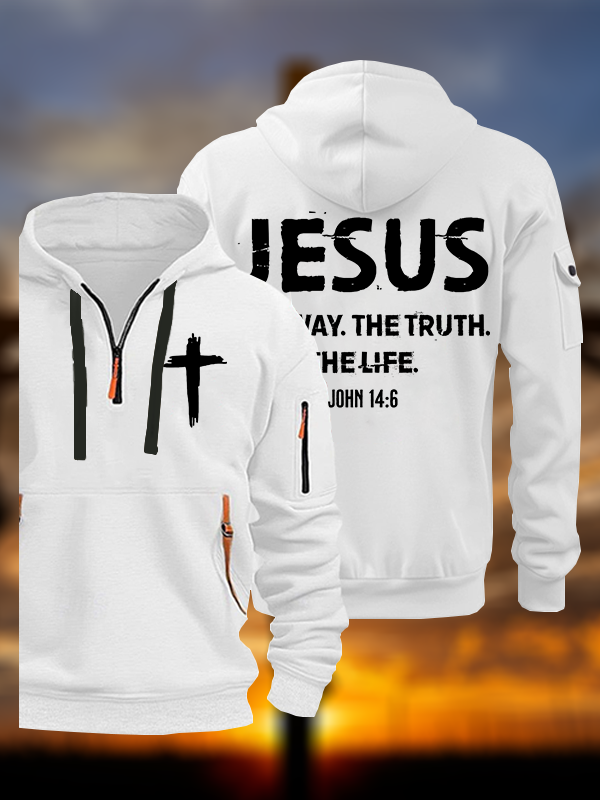 Jesus the Way the Truth the Life Jesus God Christian Zipper Hoodies