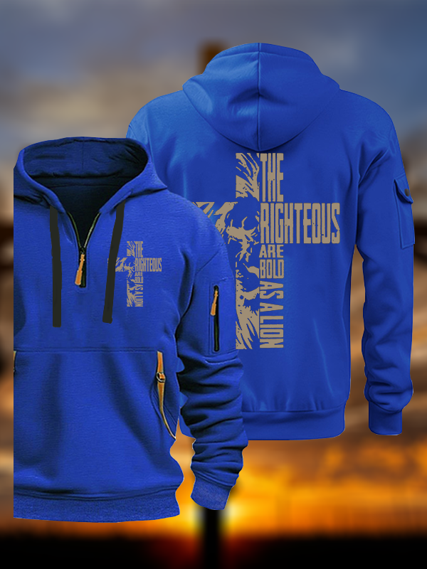 Bold as A Lion Jesus God Christian Zipper Hoodies
