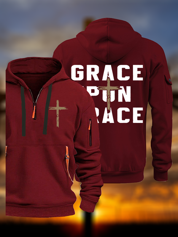 Grace Upon Grace  Jesus God Christian Zipper Hoodies