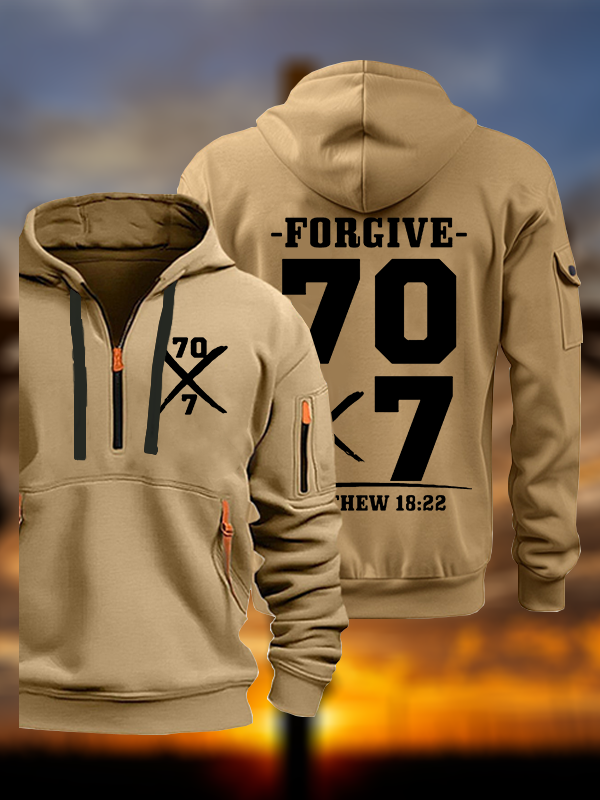 Forgive 70 times 7 Jesus God Christian Zipper Hoodies