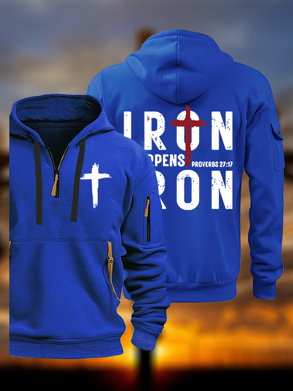  Iron Sharpens Iron  Jesus God Christian Zipper Hoodies