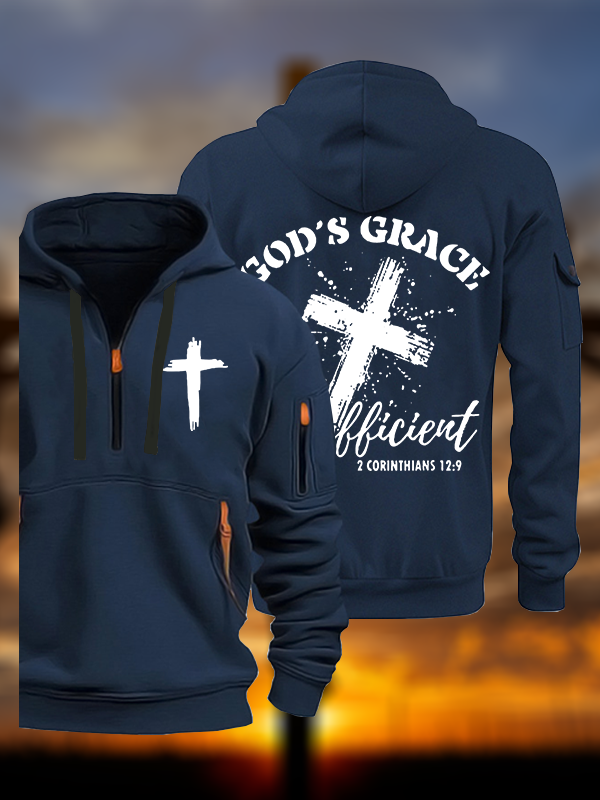 God's Grace Is Sufficient  Jesus God Christian Zipper Hoodies