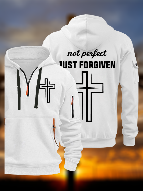 Not Perfect Just Forgiven Jesus God Christian Zipper Hoodies