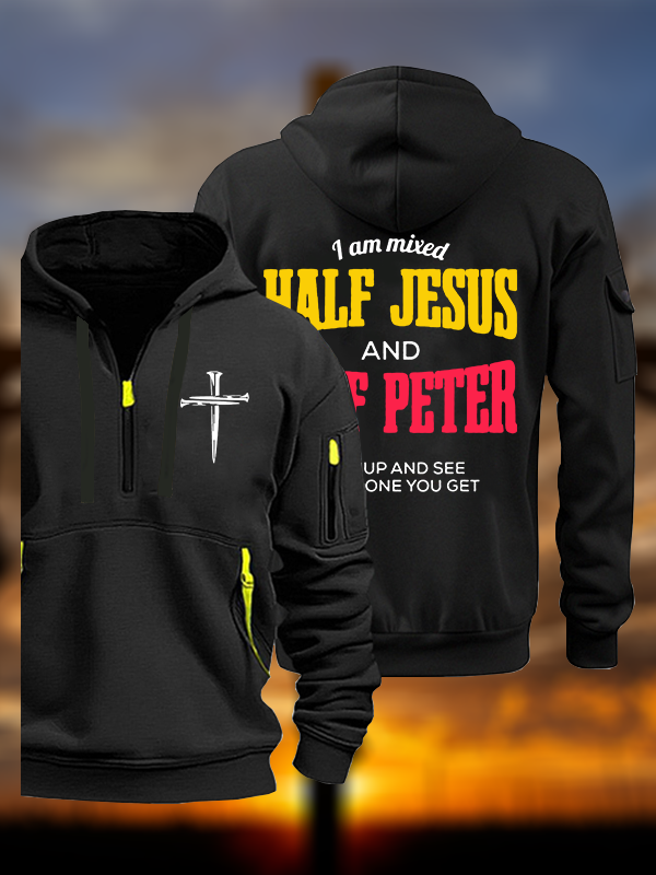 I Am Mixed Half Jesus And Half Peter Jesus God Christian Zipper Hoodies