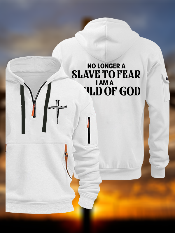 No Longer A Slave To Fear Jesus God Christian Zipper Hoodies