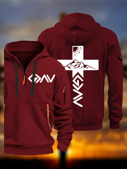 God is Greater than the Highs & Lows Jesus God Christian Zipper Hoodies