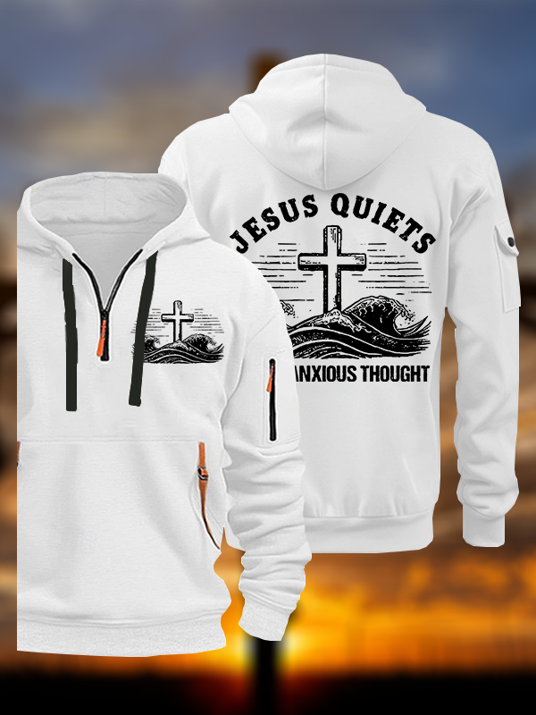Jesus Quiets Every Anxious Thought  Jesus God Christian Zipper Hoodies