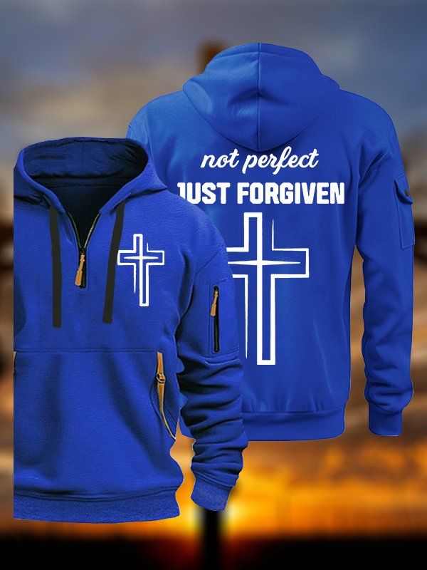 Not Perfect Just Forgiven Jesus God Christian Zipper Hoodies
