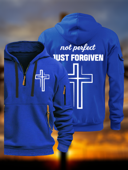 Not Perfect Just Forgiven Jesus God Christian Zipper Hoodies