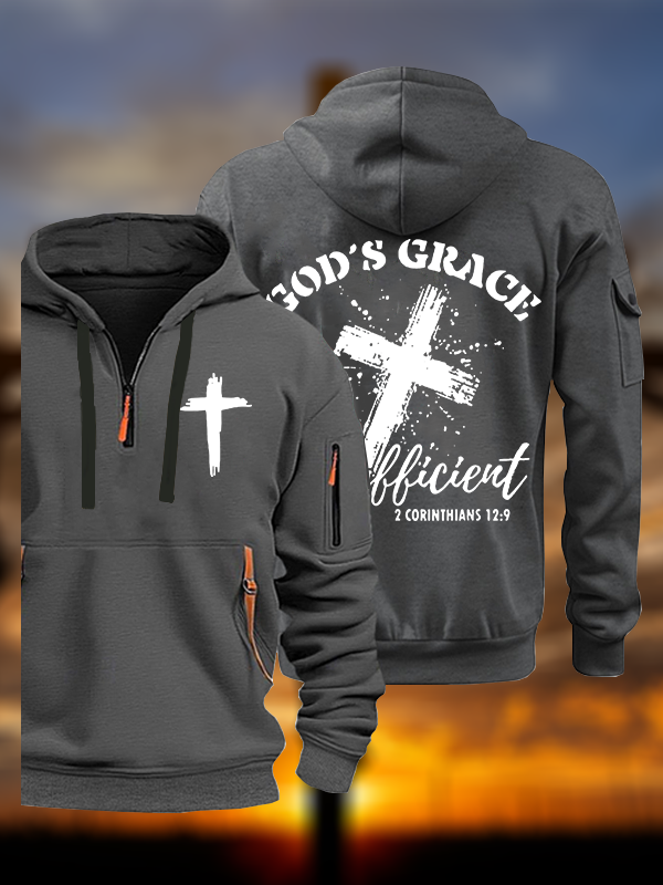 God's Grace Is Sufficient  Jesus God Christian Zipper Hoodies