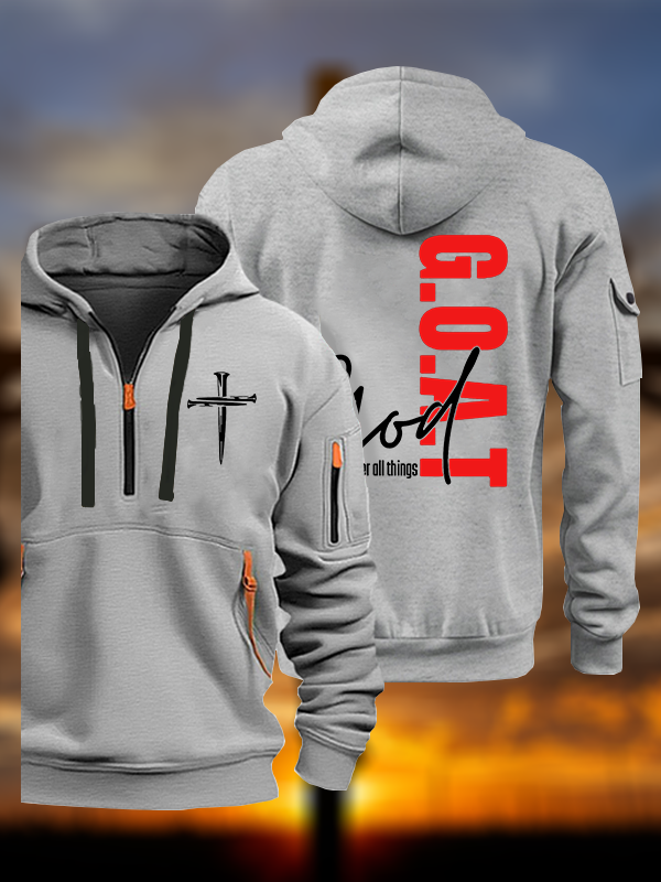 G.O.A.T.  Jesus God Christian Zipper Hoodies