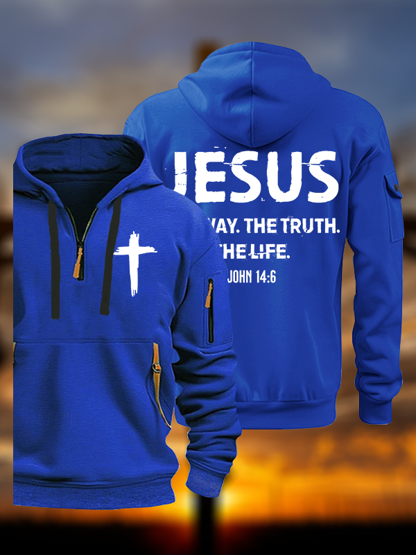 Jesus the Way the Truth the Life Jesus God Christian Zipper Hoodies