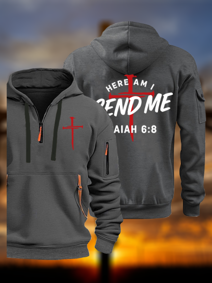 Here Am I Send Me  Jesus God Christian Zipper Hoodies