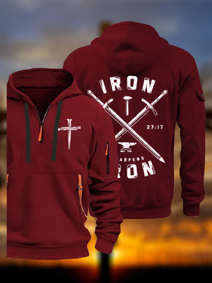 Iron Sharpens Iron Jesus God Christian Zipper Hoodies