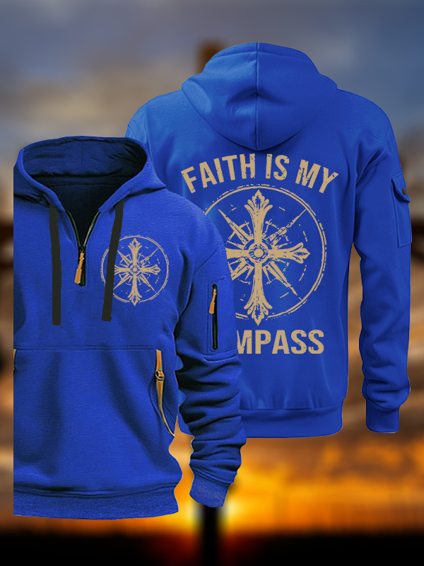 Faith Is My Compass Jesus God Christian Zipper Hoodies