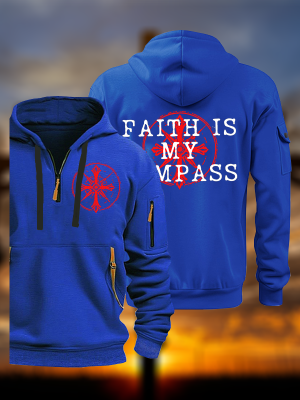 Faith Is My Compass Jesus God Christian Zipper Hoodies