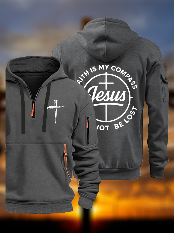 Faith Is My Compass Jesus God Christian Zipper Hoodies