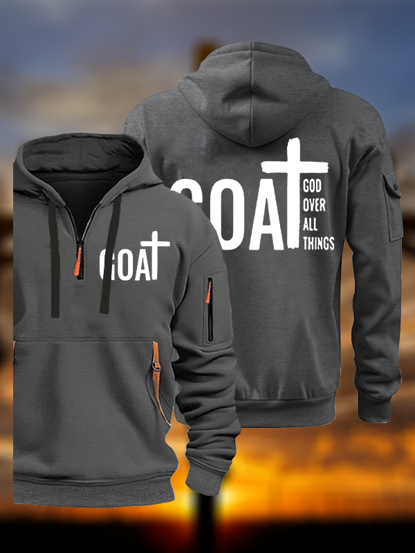 Goat God Over All Things Jesus God Christian Zipper Hoodies