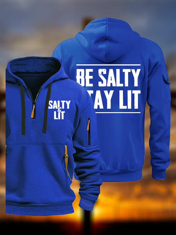 Be Salty Stay Lit  Jesus God Christian Zipper Hoodies