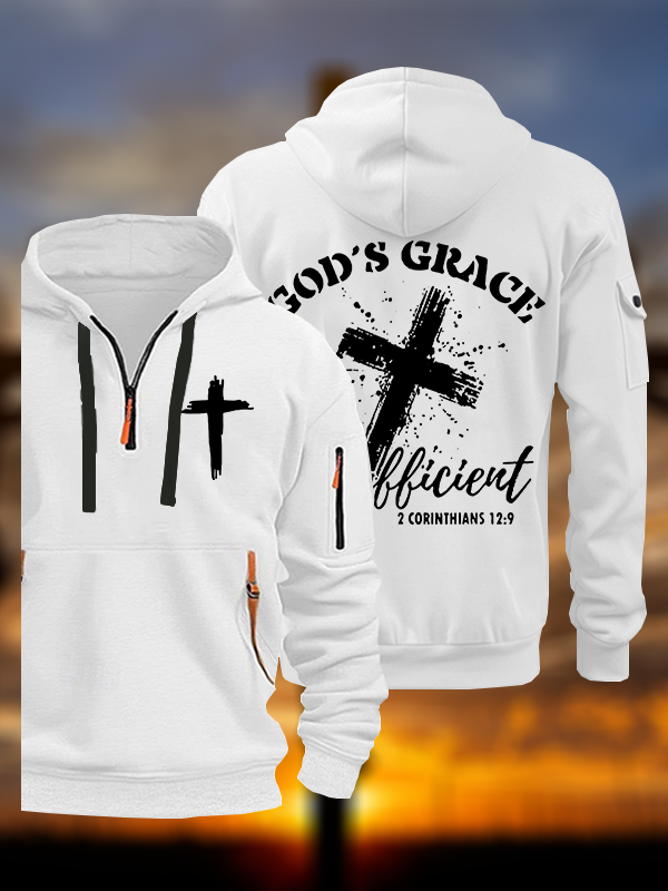 God's Grace Is Sufficient  Jesus God Christian Zipper Hoodies