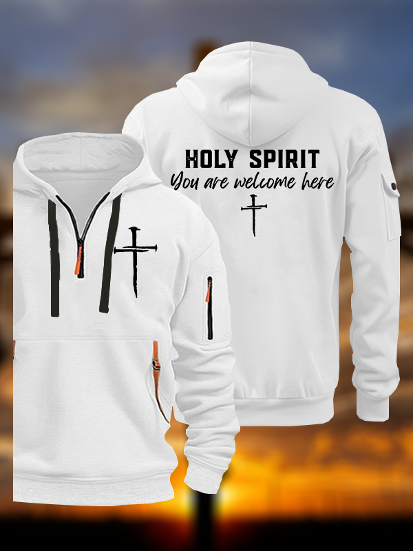 Holy Spirit You Are Welcome Here Jesus God Christian Zipper Hoodies