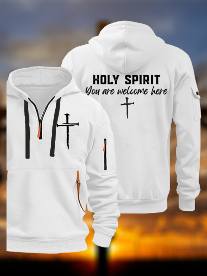 Holy Spirit You Are Welcome Here Jesus God Christian Zipper Hoodies