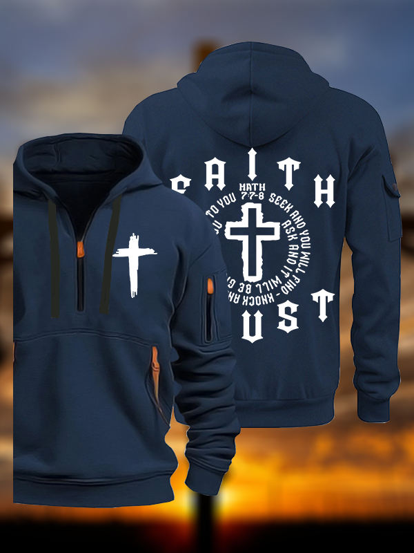 Faith Trust Cross Jesus God Christian Zipper Hoodies