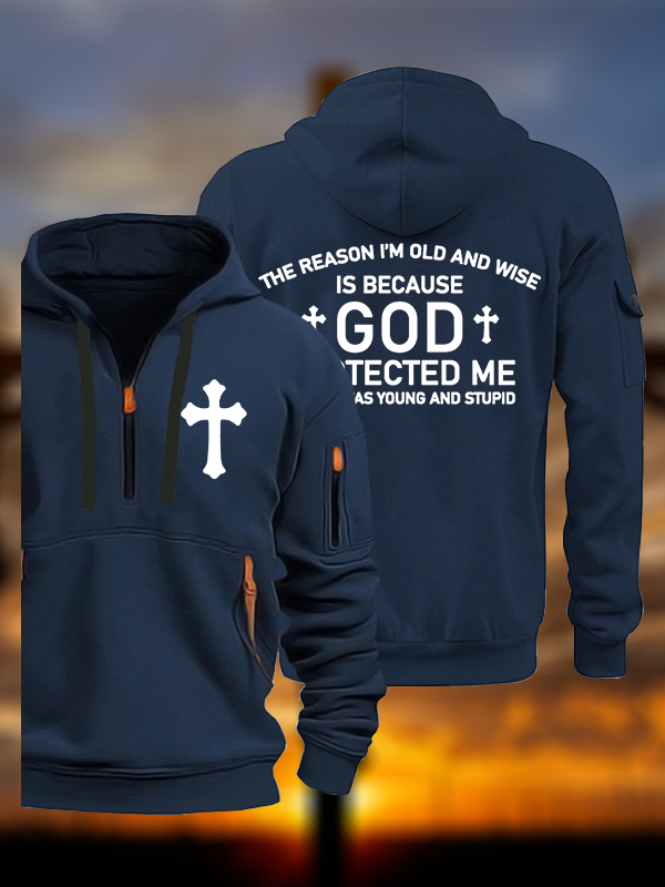 God Protected Me  Jesus God Christian Zipper Hoodies