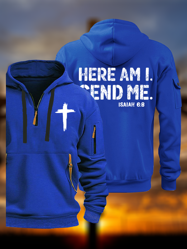 Here Am I. Send Me.  Isaiah 6:8 Jesus God Christian Zipper Hoodies