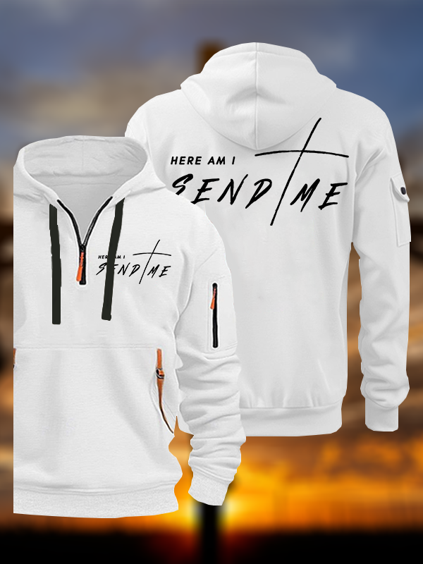 "Here Am I, Send Me"  Jesus God Christian Zipper Hoodies