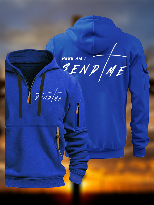 "Here Am I, Send Me"  Jesus God Christian Zipper Hoodies