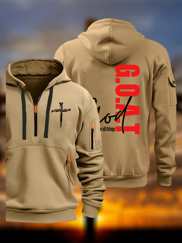G.O.A.T.  Jesus God Christian Zipper Hoodies