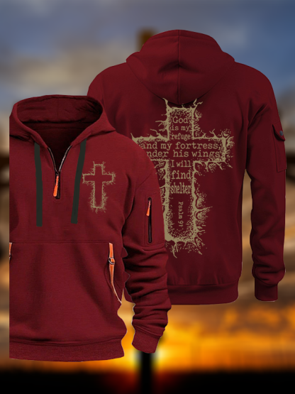 God Is My Refuge Psalm 91 Jesus God Christian Zipper Hoodies