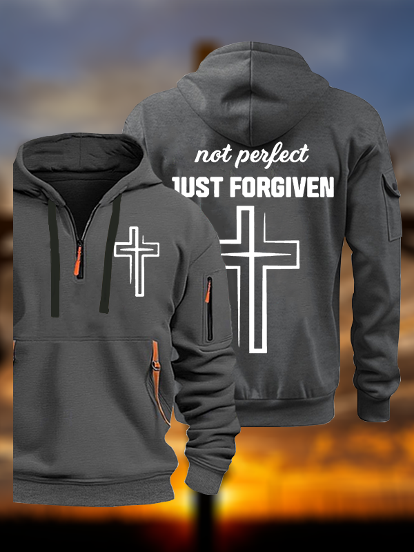 Not Perfect Just Forgiven Jesus God Christian Zipper Hoodies