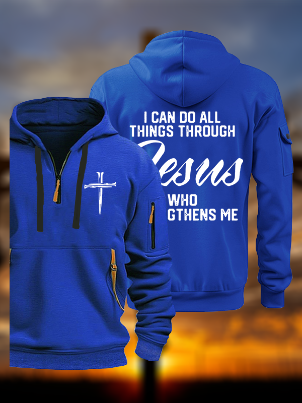 I Can Do All Things Through Jesus Jesus God Christian Zipper Hoodies