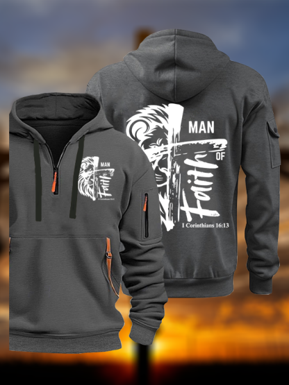 Man Of Faith Jesus God Christian Zipper Hoodies