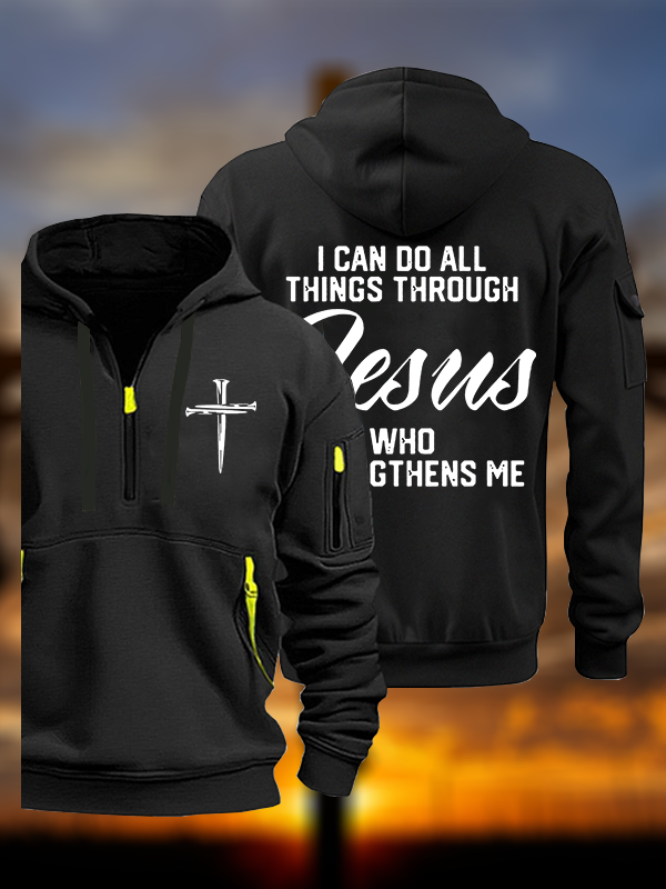 I Can Do All Things Through Jesus Jesus God Christian Zipper Hoodies