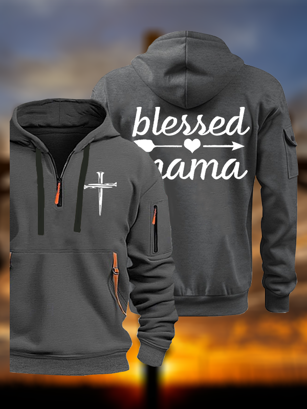 Blessed Mama  Jesus God Christian Zipper Hoodies