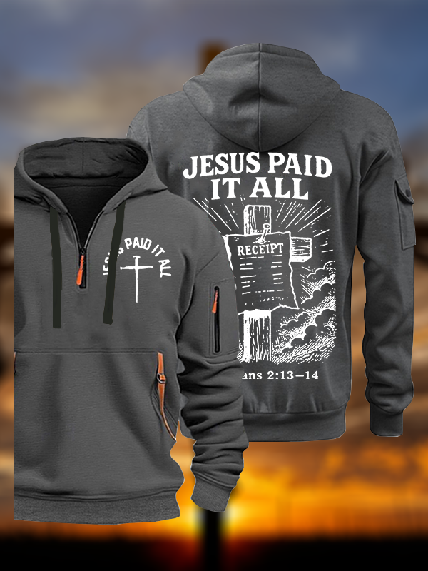 Jesus Paid It All  Jesus God Christian Zipper Hoodies