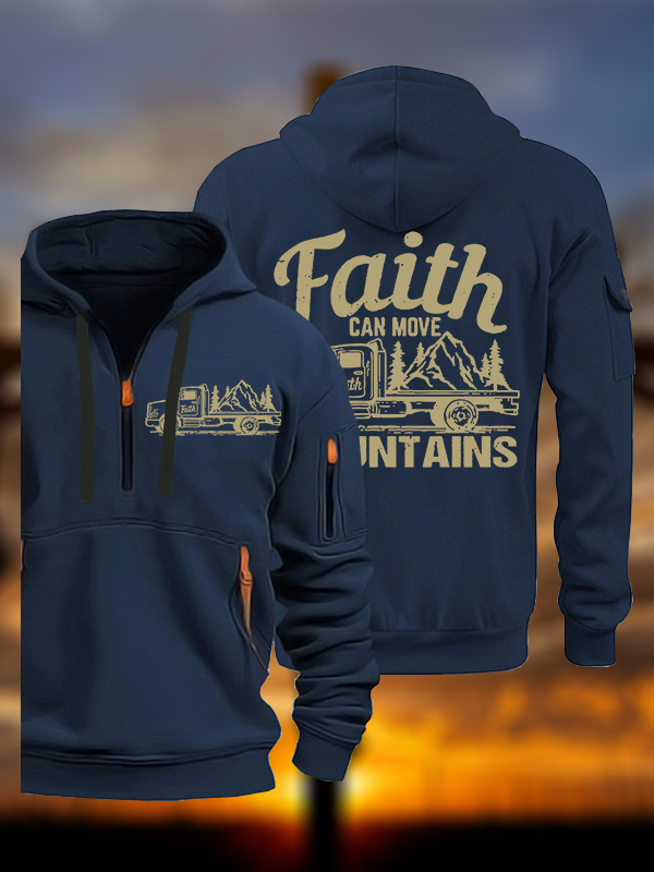 Faith Can Move Mountains Jesus God Christian Zipper Hoodies