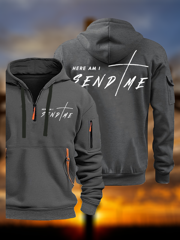 "Here Am I, Send Me"  Jesus God Christian Zipper Hoodies