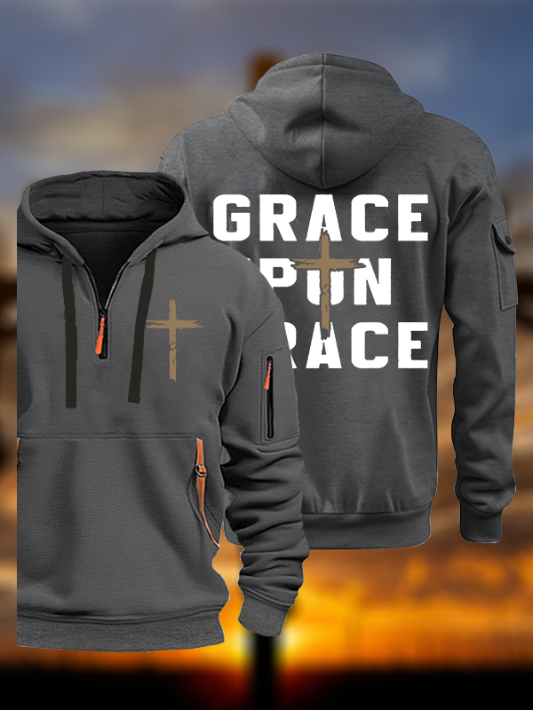 Grace Upon Grace  Jesus God Christian Zipper Hoodies