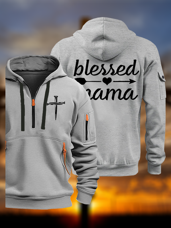 Blessed Mama  Jesus God Christian Zipper Hoodies