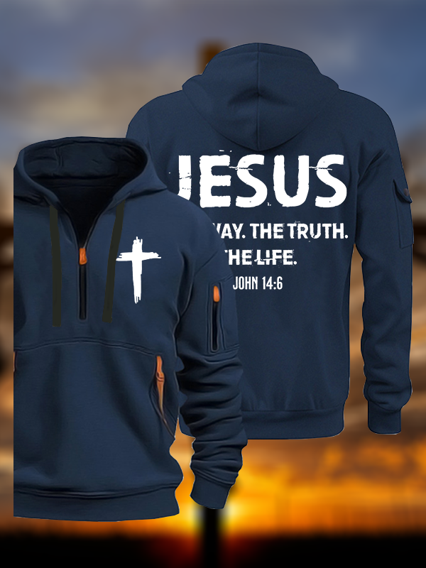 Jesus the Way the Truth the Life Jesus God Christian Zipper Hoodies