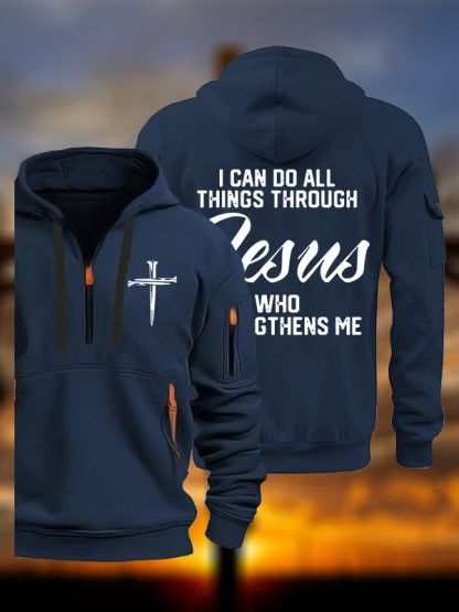 I Can Do All Things Through Jesus Jesus God Christian Zipper Hoodies