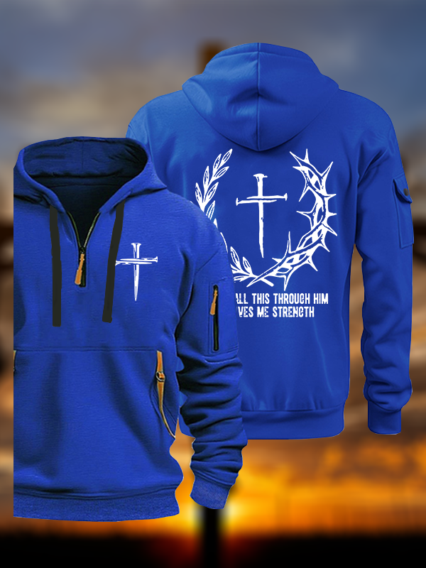 I Can Do All This Throuch Him Who Gives Me Strength Jesus God Christian Zipper Hoodies