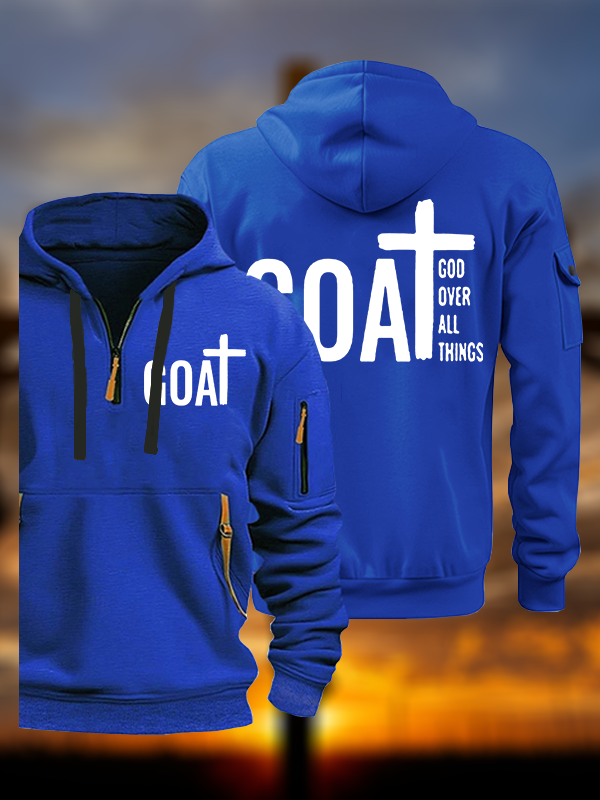 Goat God Over All Things Jesus God Christian Zipper Hoodies