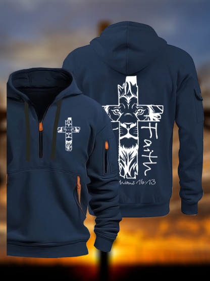 Man Of Faith Jesus God Christian Zipper Hoodies